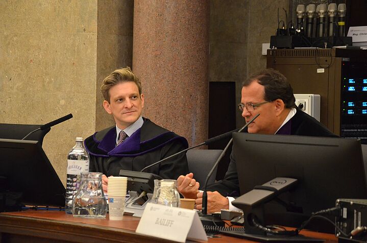 judges at the moot court competition