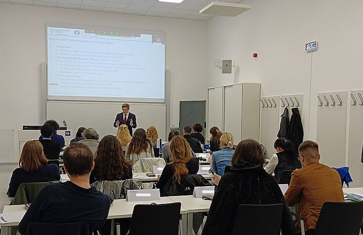 Students during a lecture in classroom