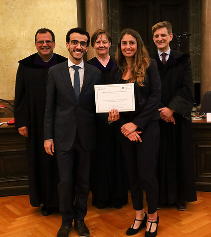 finalists with Judges after the Moot Court Competition