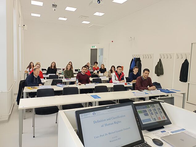 Students at the lecture hall