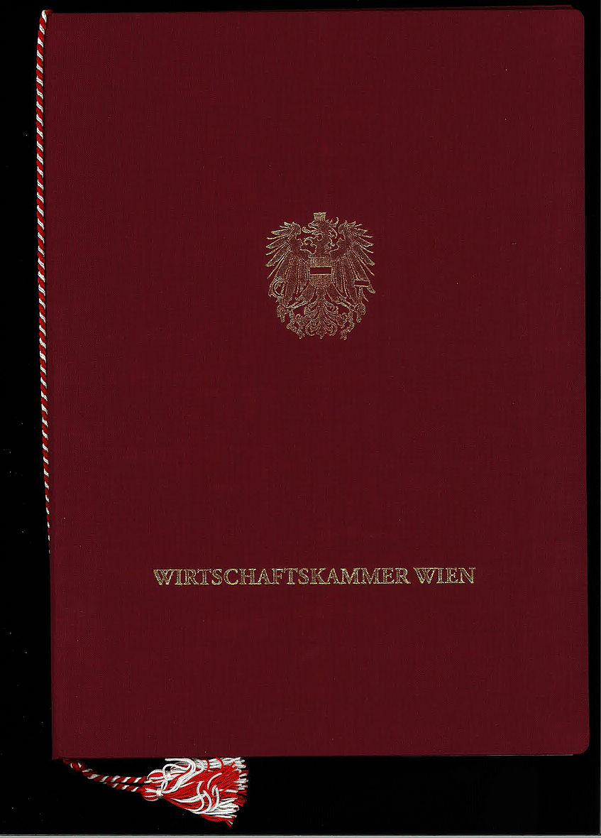 Wirtschaftskammer Wien Urkunde Cover